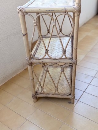 Mueble caña bambú y mimbre 3 estantes