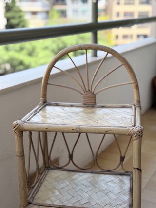 Mueble caña bambú y mimbre 3 estantes