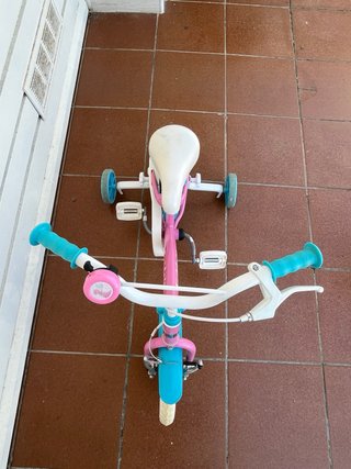 Bicicleta infantil con ruedines