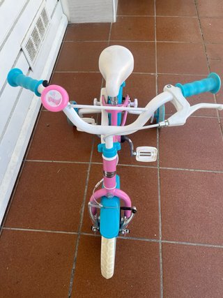 Bicicleta infantil con ruedines
