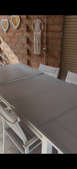 Tavolo allungabile da giardino con 6 sedie