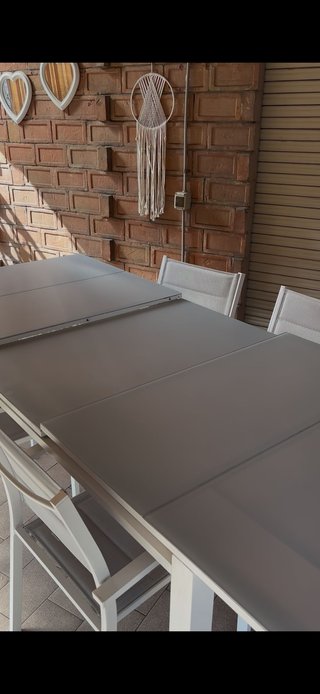 Tavolo allungabile da giardino con 6 sedie