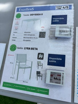 Tavolo allungabile da giardino con 6 sedie