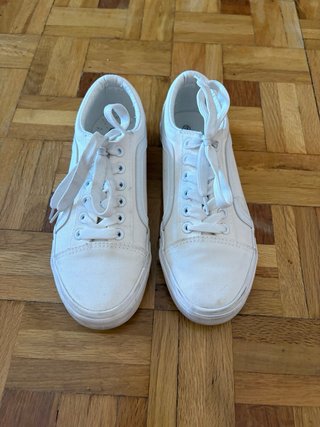 Playeros estilo Vans Blancos Talla 37