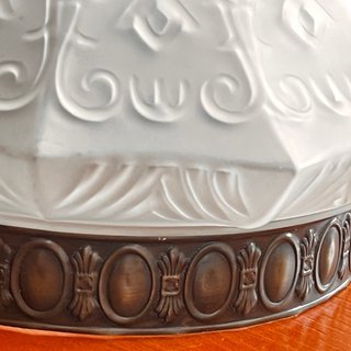Plafón de techo cristal y metal