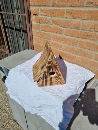 Casetta Nido Uccelli Artigianale Legno