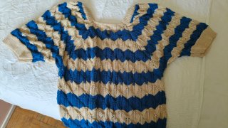 Camiseta NAËLLE M Bege e Azul