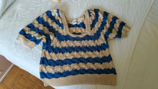 Camiseta NAËLLE M Bege e Azul