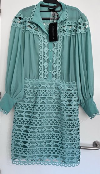 Vestido fiesta cóctel verde Talla L