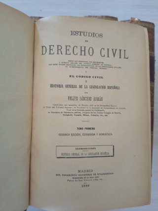 Estudios Derecho Civil (Sánchez Román, 1879-1910)