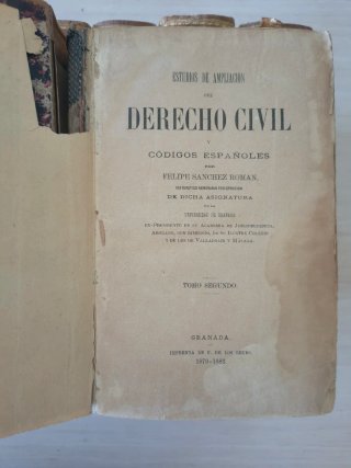 Estudios Derecho Civil (Sánchez Román, 1879-1910)