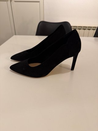 Zapatos Stradivarius Ante Negros Talla 38