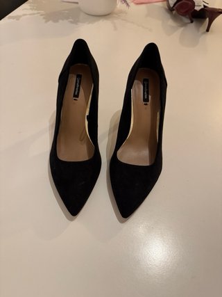Zapatos Stradivarius Ante Negros Talla 38