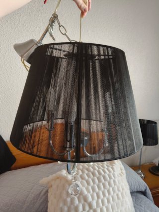 Lámpara de techo elegante con cristales