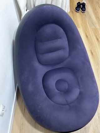 Sofá Hinchable Negro/Morado