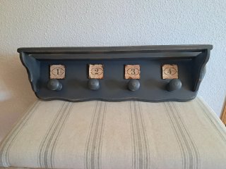 Perchero de pared farmhouse negro