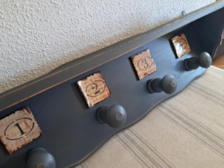 Perchero de pared farmhouse negro
