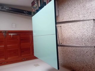 Mesa vintage plegable cristal y metal