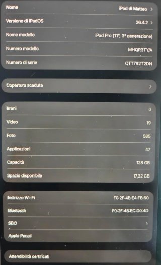 iPad Pro 11 2021 128GB M1 con Apple Pencil 2