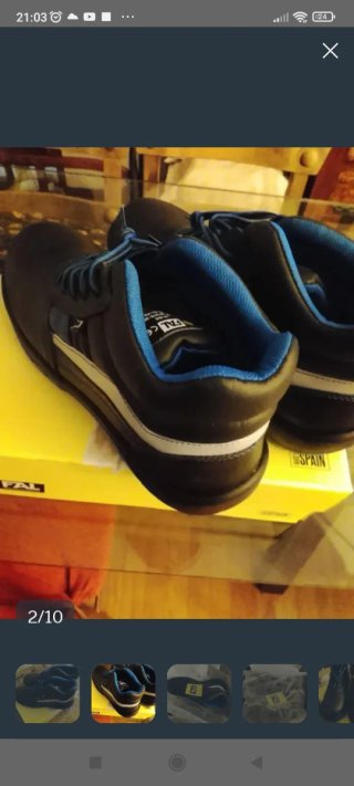 Botas de trabajo Fal hombre negras y azules