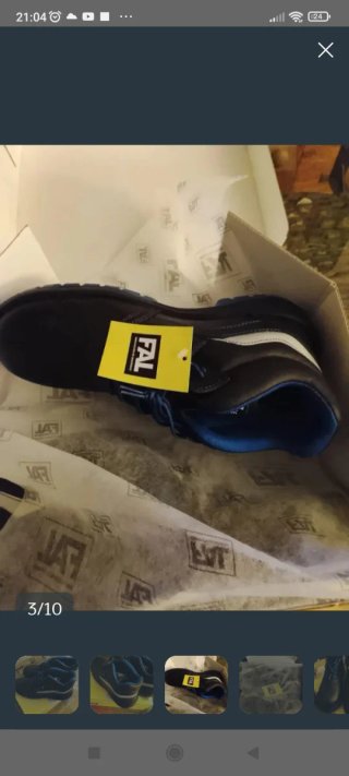 Botas de trabajo Fal hombre negras y azules