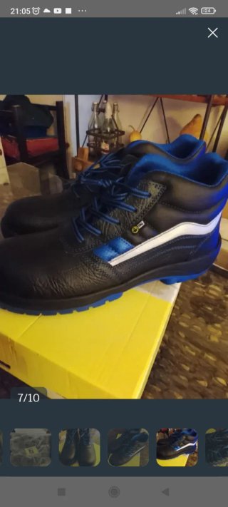 Botas de trabajo Fal hombre negras y azules