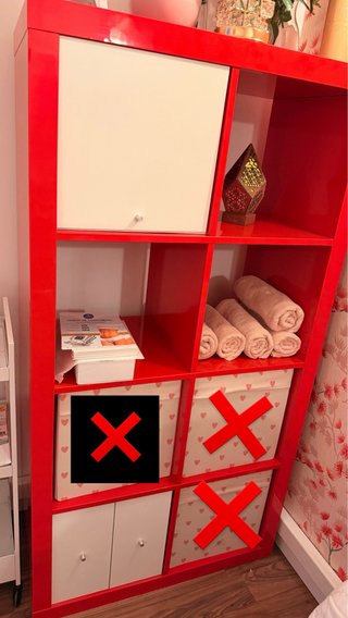 Estantería Ikea Kallax Roja