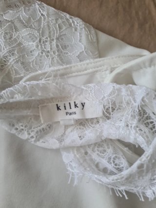 Camiseta tirantes anchos encaje mujer