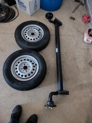 Eje para remolque 1000 kg + 2 Ruedas