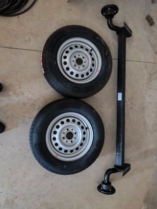 Eje para remolque 1000 kg + 2 Ruedas