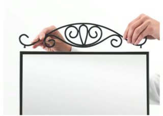 Espejo de mesa forja negro