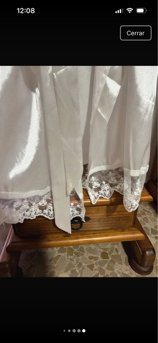 Batín de Novia Blanco con Encaje