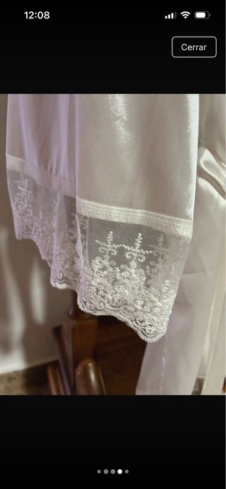 Batín de Novia Blanco con Encaje