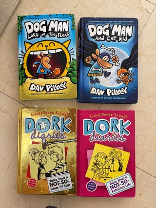 Lote de 4 libros Dog Man Lord of the Fleas