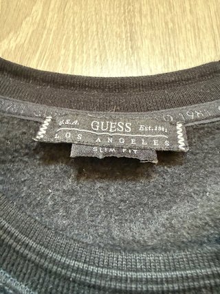 Sudadera Guess Negra Talla M / Crewneck Guess Slim