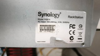Synology RS814 RackStation NAS 4 bahías. Sin disco
