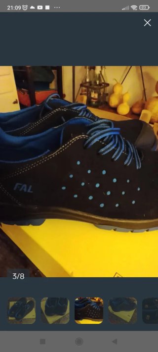 Zapatos de trabajo Fal Hombre Negro/Azul