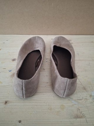 Bailarinas Zara Mujer Beige/Marrón