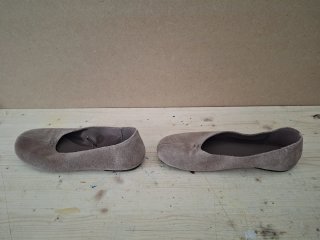 Bailarinas Zara Mujer Beige/Marrón