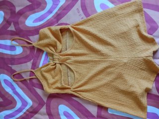 Mono corto tirantes naranja mujer