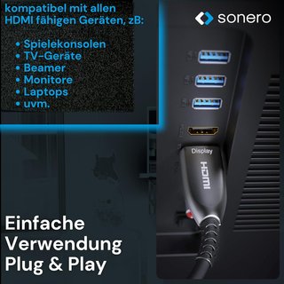 Cavo HDMI Sonero 50m Fibra Ottica 4K 60Hz