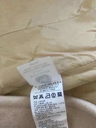 Abrigo El Corte Inglés Talla S
