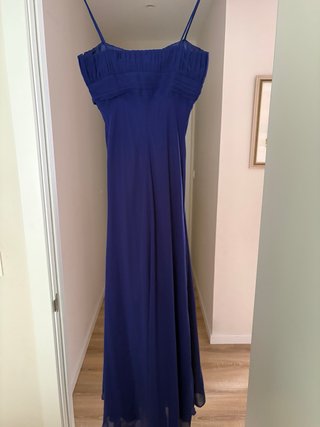 Vestido Azul Noche Pedrería Talla 38