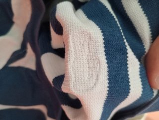 Polo Lacoste Rayas Azul Blanco Talla M vintage