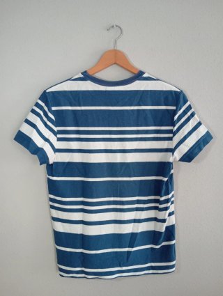 Polo Lacoste Rayas Azul Blanco Talla M vintage