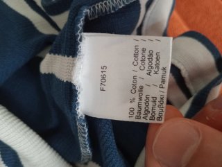 Polo Lacoste Rayas Azul Blanco Talla M vintage