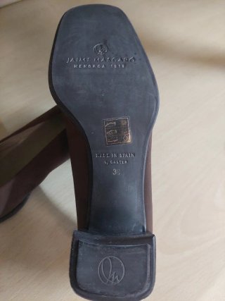 Scarpe da sera con tacco marroni da donna