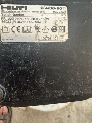 Batería Hilti C 4/36-90 Li-Ion no funcionan