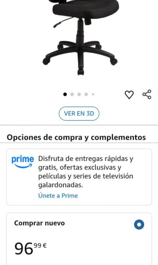 Silla de Oficina con Respaldo Acolch Amazon Basics