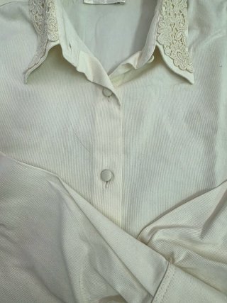 Nara Camicie camicia piquet e macramè taglia M